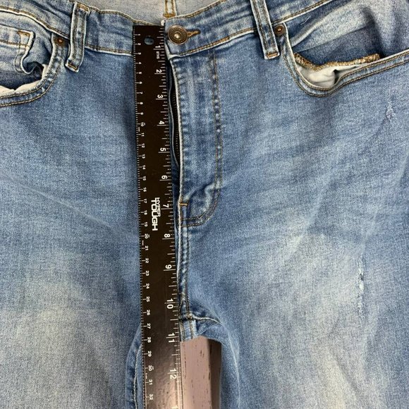Lazer 38x32‎ Straight Fit ￼Mid Rise Blue Jeans Pants Denim Mens - Picture 7 of 12